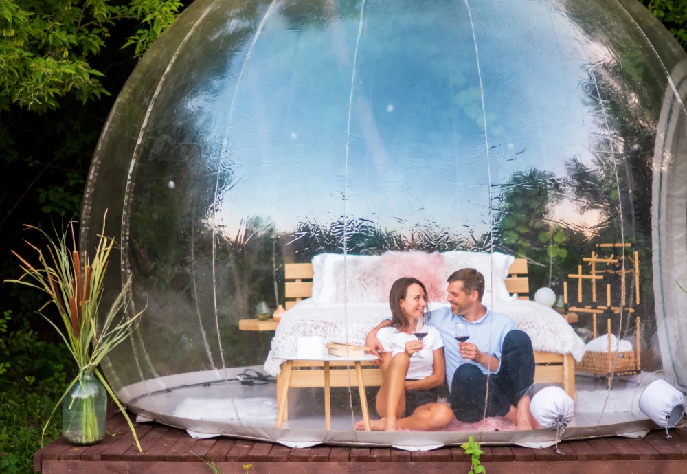 clear inflatable bubble tent